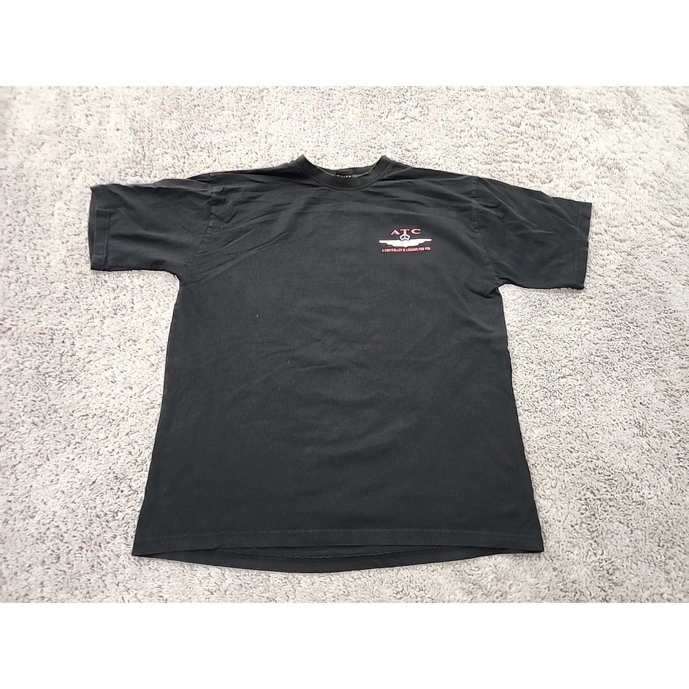 Incirlik Air Base Air Traffic Control Mens XL Turkish T Shirt Shop Black